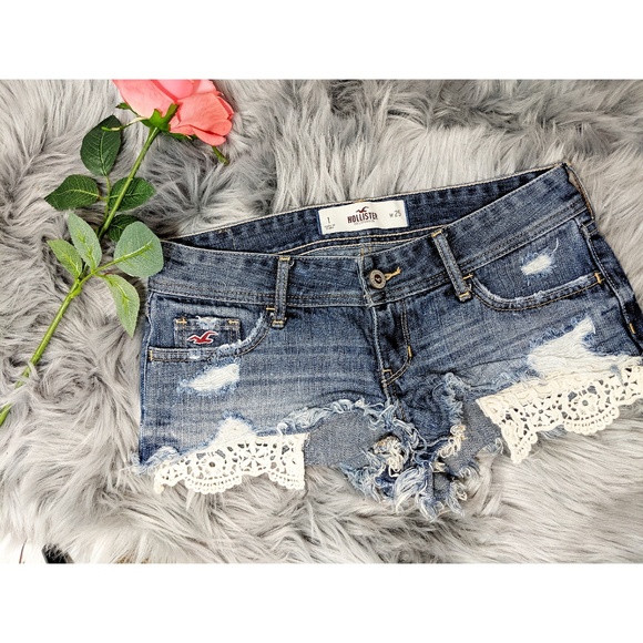 Hollister Pants - HOLLISTER summer spring junior jean shorts size 1